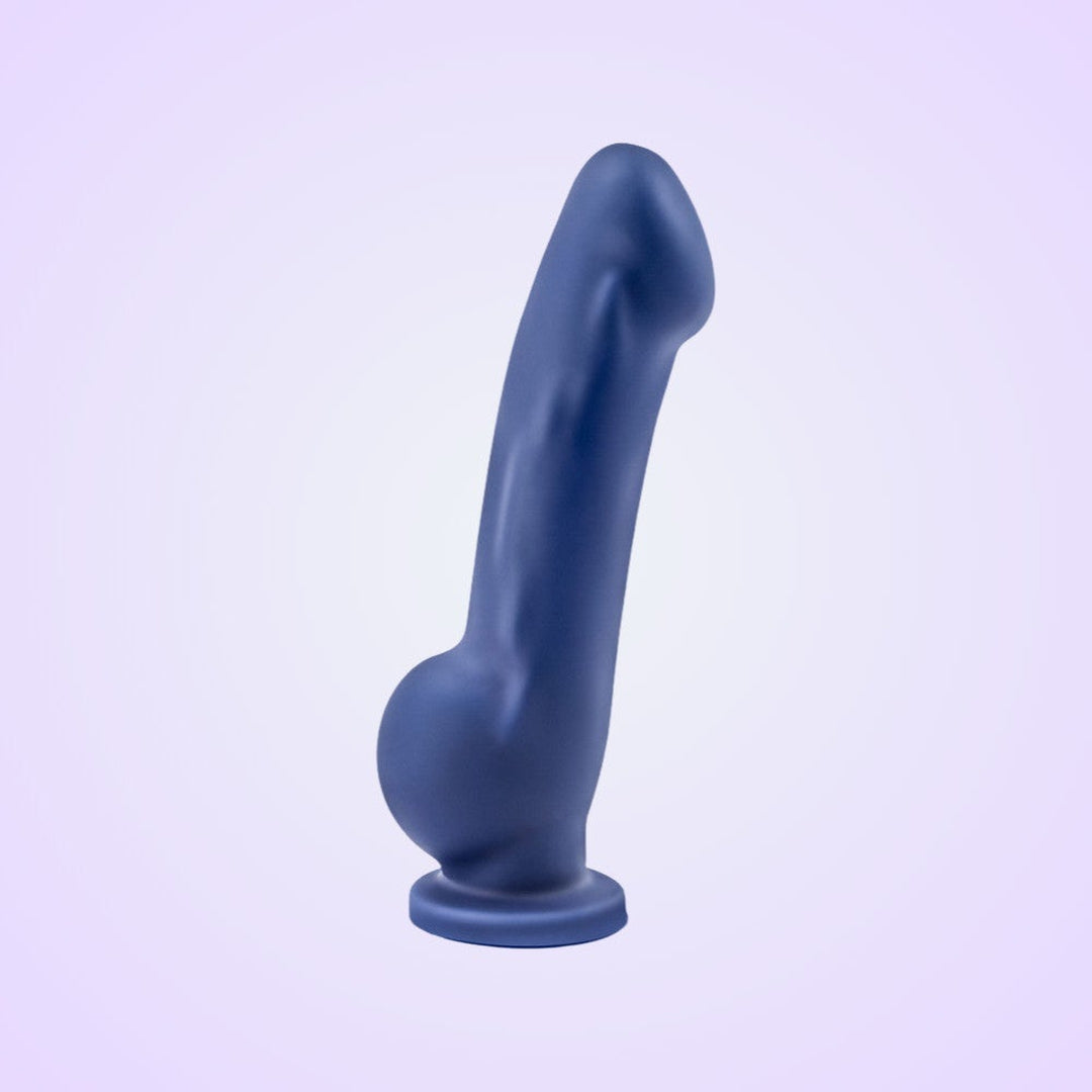 Avant D8 Ergo 7.5" Non-Porous Silicone Dildo - Indigo