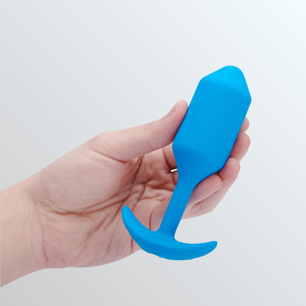 B-Vibe Vibrating Snug Large Size Butt Plug 3 - Blue