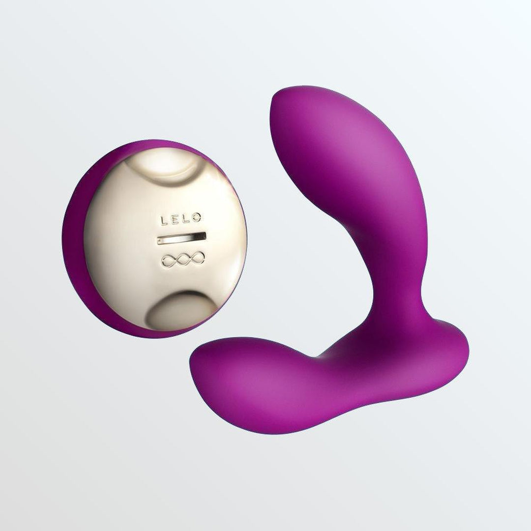 LELO Hugo Premium Vibrating Prostate Massager - Deep Rose